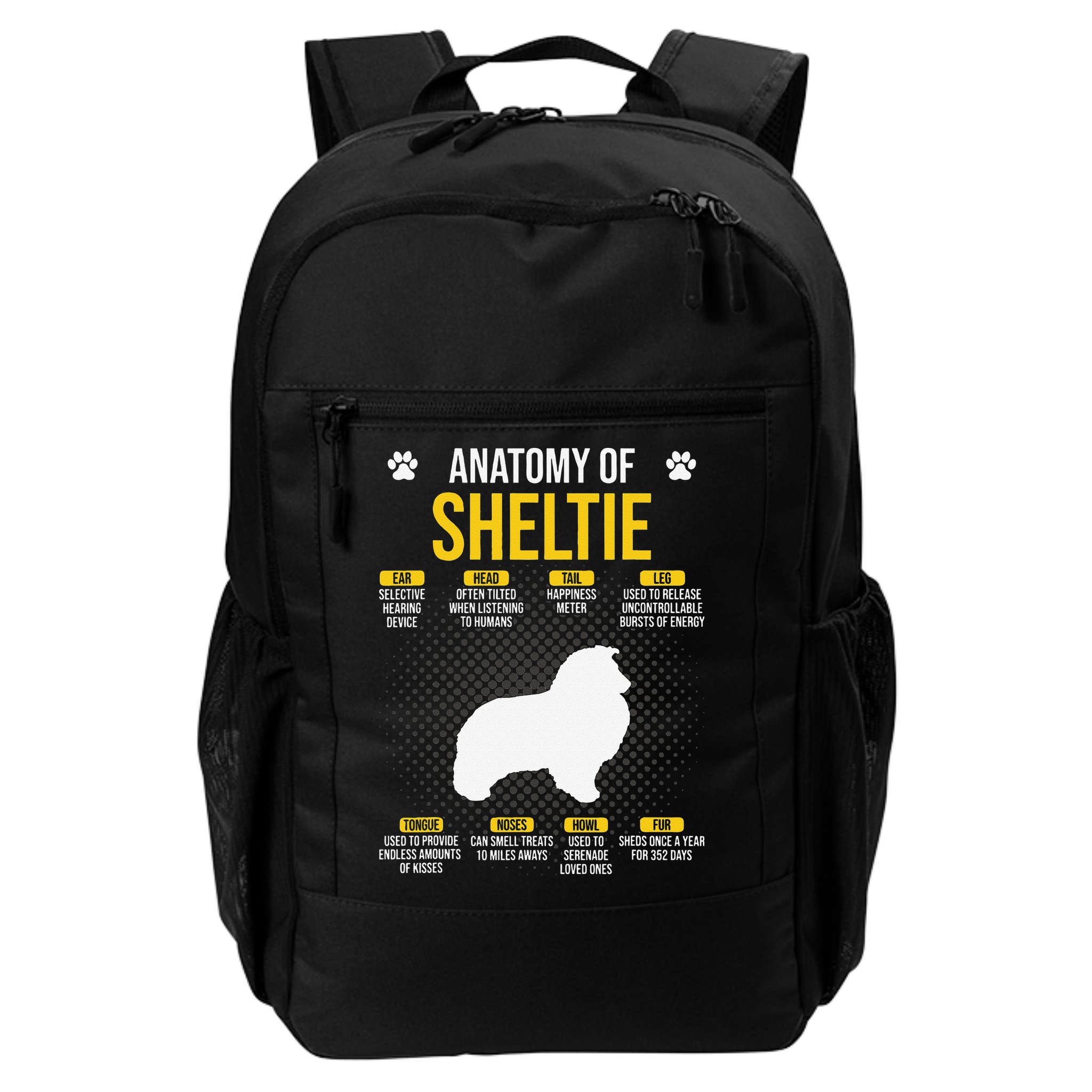 Anatomy Of Sheltie Dog Lover Backpack