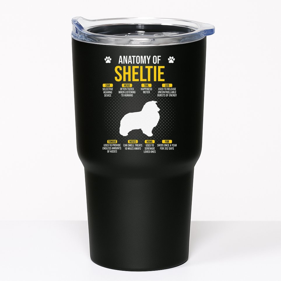 Anatomy Of Sheltie Dog Lover Tumbler