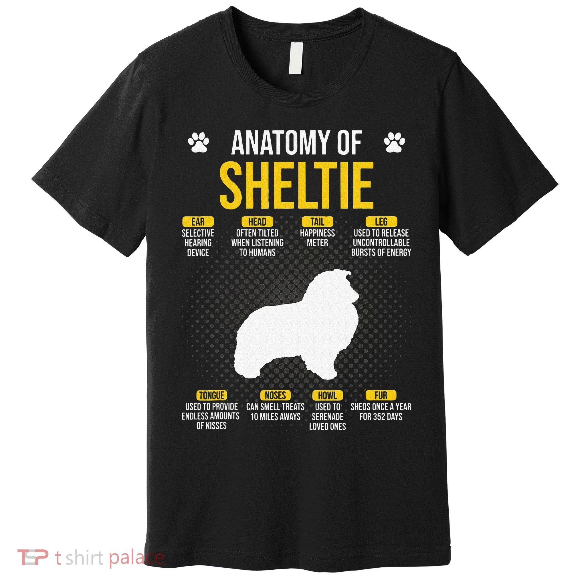 Anatomy Of Sheltie Dog Lover Premium T-Shirt