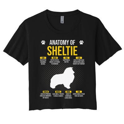 Anatomy Of Sheltie Dog Lover Crop Top