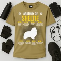 Anatomy Of Sheltie Dog Lover Cooling Performance Crew T-Shirt