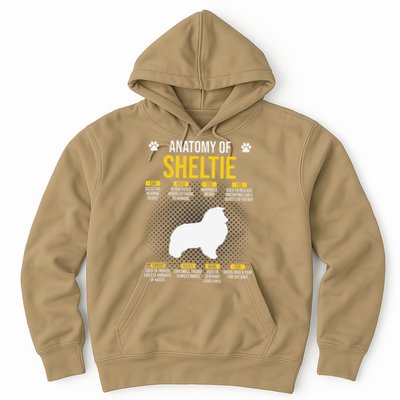 Anatomy Of Sheltie Dog Lover Hoodie