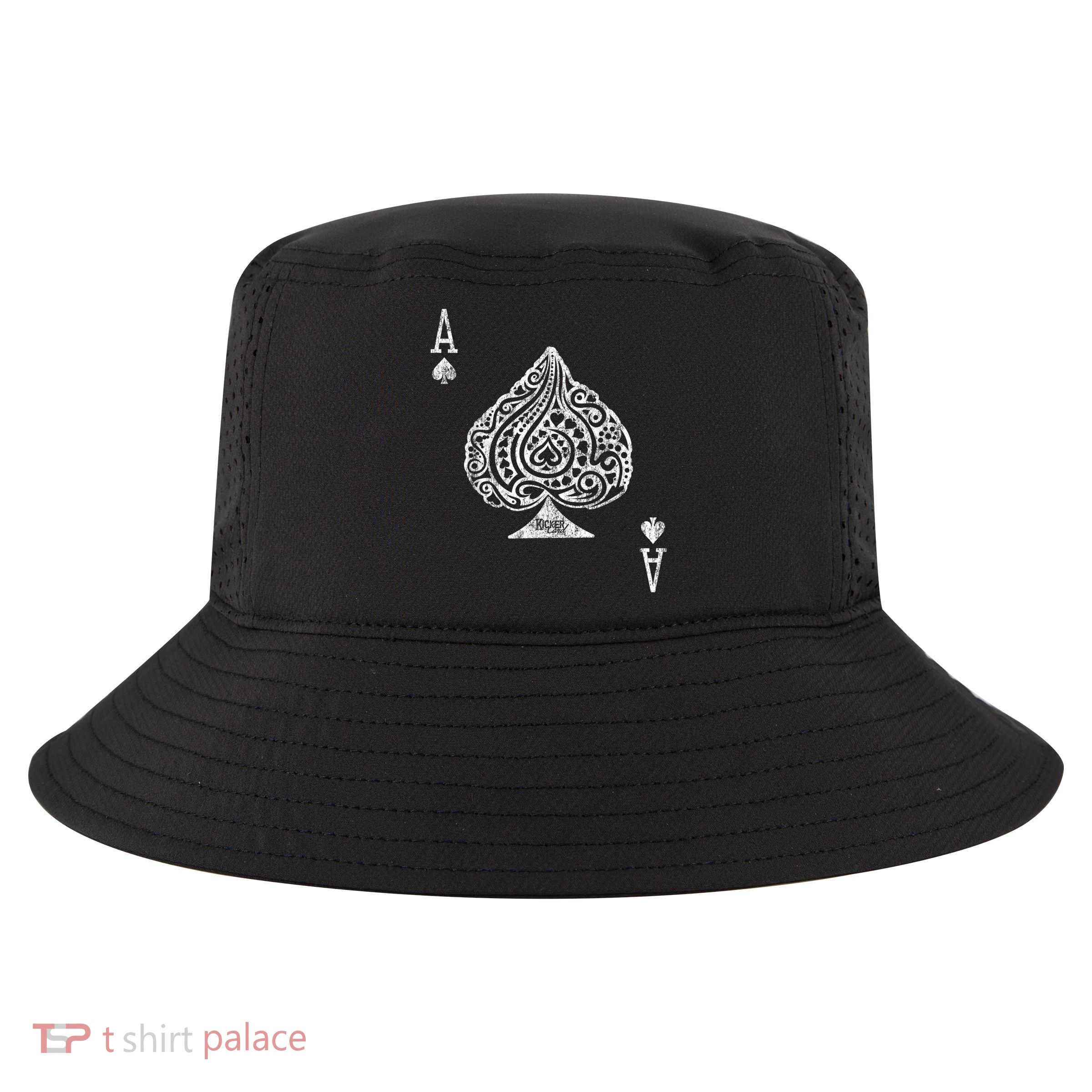 Ace Of Spades Texas Hold'em Poker Playing Card Cool Comfort Performance Bucket Hat
