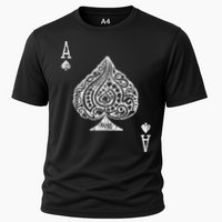 Ace Of Spades Texas Hold'em Poker Playing Card Cooling Performance Crew T-Shirt
