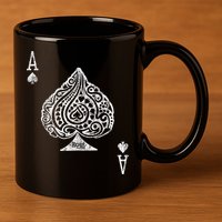 Ace Of Spades Texas Hold'em Poker Playing Card 11oz C Handle Ceramic Mug