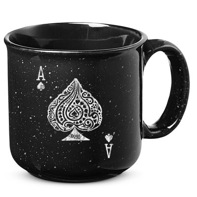 Ace Of Spades Texas Hold'em Poker Playing Card 15oz Campfire Ceramic Mug