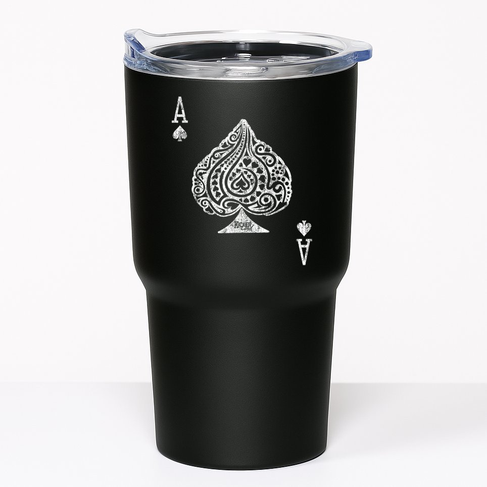 Ace Of Spades Texas Hold'em Poker Playing Card Tumbler