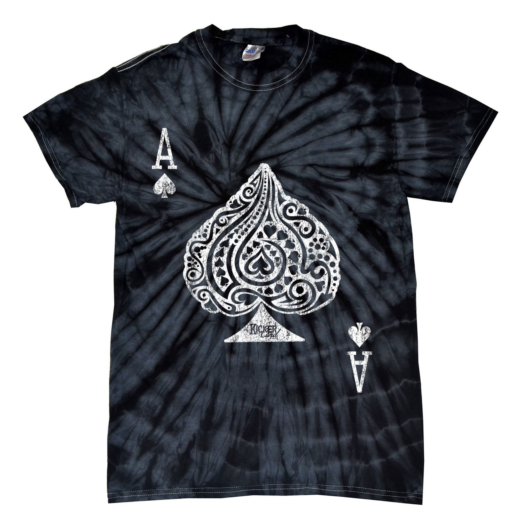 Ace Of Spades Texas Hold'em Poker Playing Card Tie-Dye T-Shirt