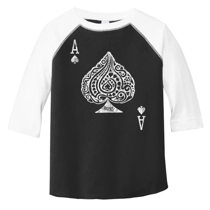 Ace Of Spades Texas Hold'em Poker Playing Card Toddler Fine Jersey T-Shirt