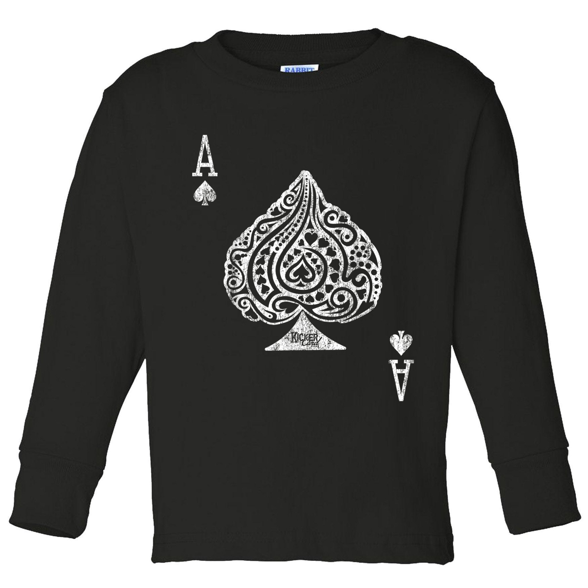 Ace Of Spades Texas Hold'em Poker Playing Card Toddler Long Sleeve Shirt