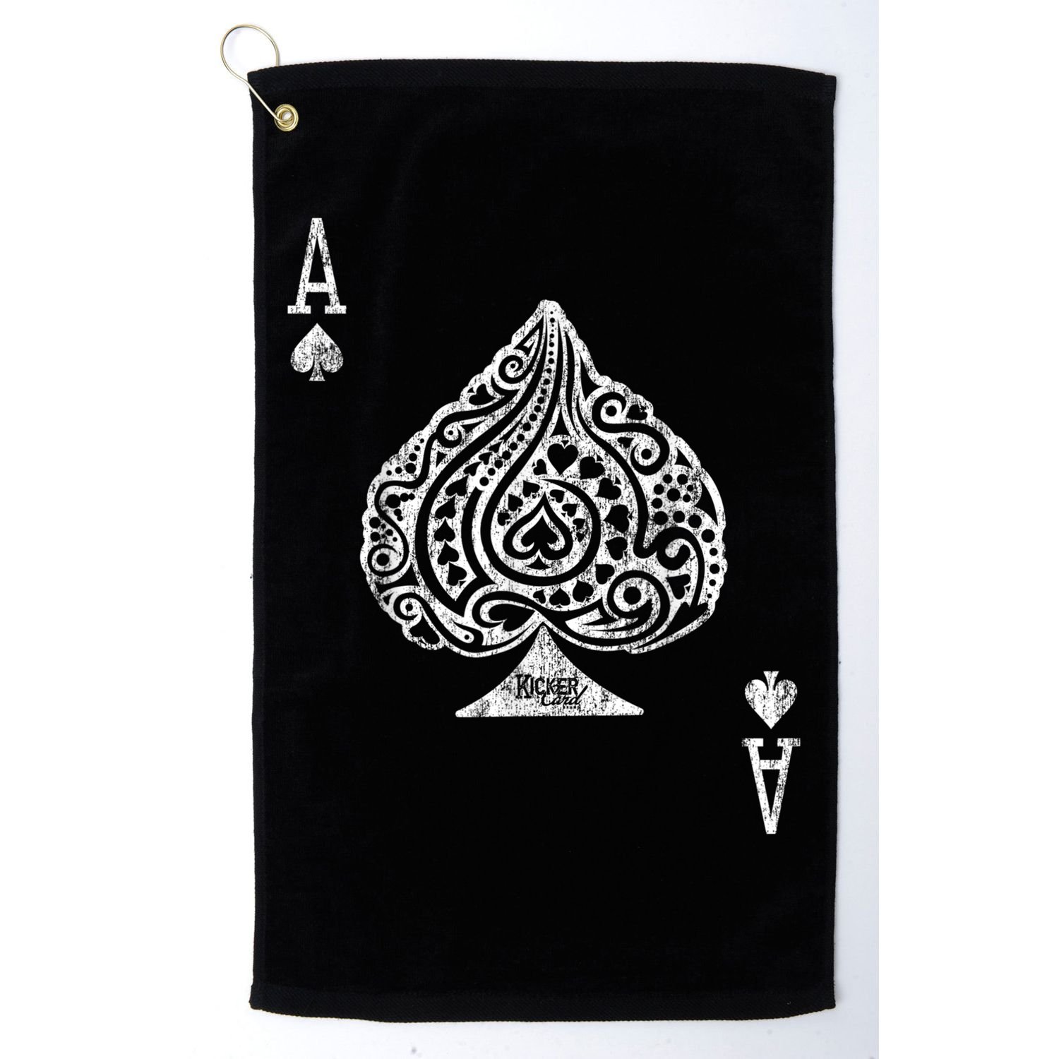 Ace Of Spades Texas Hold'em Poker Playing Card Golf Towel