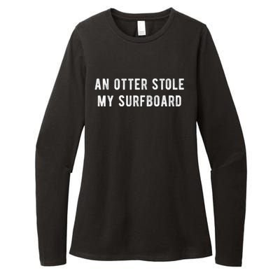 An Otter Stole My Surfboard Surfing Otter 841 Womens CVC Long Sleeve Shirt