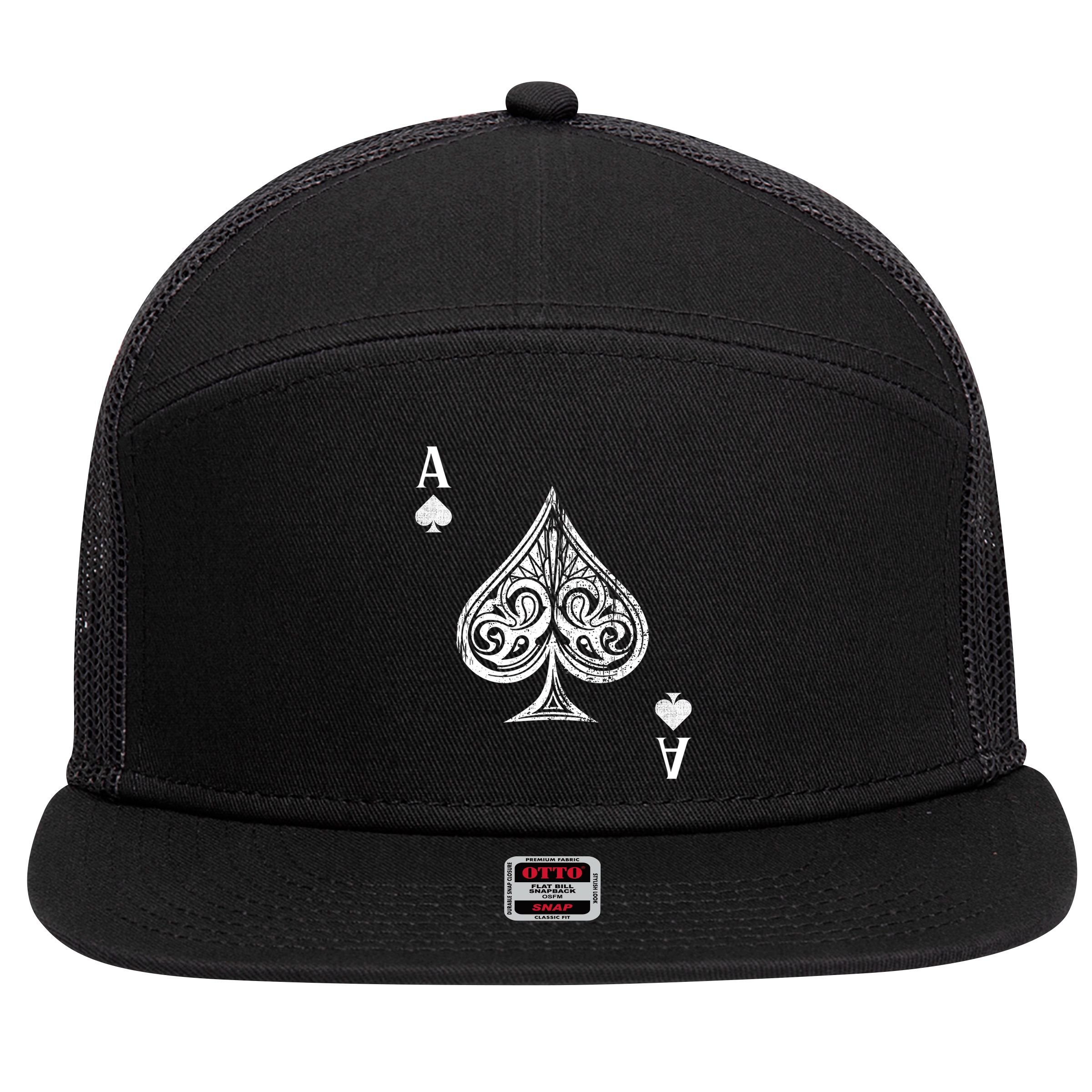 Ace Of Spades Great Gift 7 Panel Mesh Trucker Snapback Hat