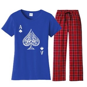 Ace Of Spades Great Gift Women's Flannel Pajama Set