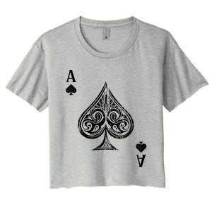 Ace Of Spades Great Gift Women's Crop Top Tee