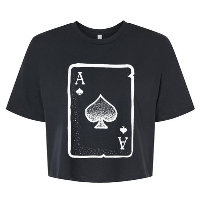 Ace Of Spades Poker Playing Card Halloween Costume Bella+Canvas Jersey Crop Tee