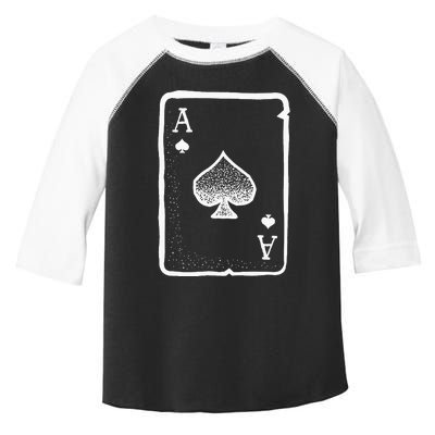 Ace Of Spades Poker Playing Card Halloween Costume Toddler Fine Jersey T-Shirt