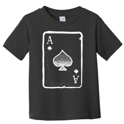 Ace Of Spades Poker Playing Card Halloween Costume Toddler T-Shirt