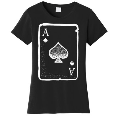 Ace Of Spades Poker Playing Card Halloween Costume Women's T-Shirt