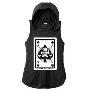 Ace Of Spades Heavy Rock Skull Skeleton Playing Card Funny Gift Ladies PosiCharge Tri-Blend Wicking Draft Hoodie Tank