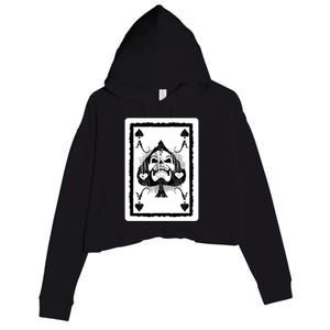 Ace Of Spades Heavy Rock Skull Skeleton Playing Card Funny Gift Crop Fleece Hoodie