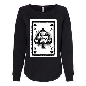 Ace Of Spades Heavy Rock Skull Skeleton Playing Card Funny Gift Womens California Wash Sweatshirt