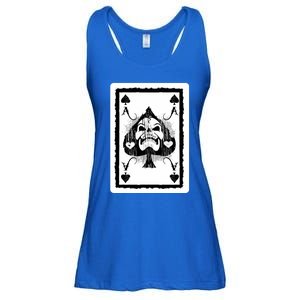 Ace Of Spades Heavy Rock Skull Skeleton Playing Card Funny Gift Ladies Essential Flowy Tank