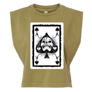 Ace Of Spades Heavy Rock Skull Skeleton Playing Card Funny Gift Garment-Dyed Women's Muscle Tee