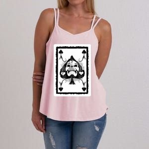 Ace Of Spades Heavy Rock Skull Skeleton Playing Card Funny Gift Women's Strappy Tank