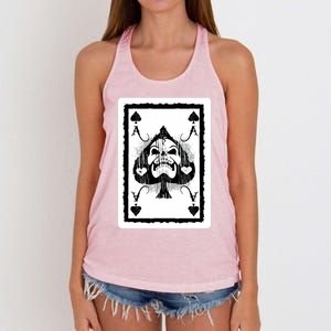 Ace Of Spades Heavy Rock Skull Skeleton Playing Card Funny Gift Women's Knotted Racerback Tank