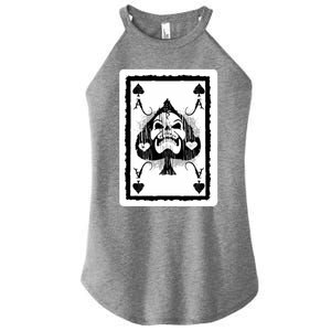 Ace Of Spades Heavy Rock Skull Skeleton Playing Card Funny Gift Women's Perfect Tri Rocker Tank