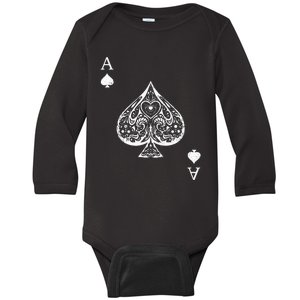 Ace Of Spades Costume Playing Card Costume Ace Spade Baby Long Sleeve Bodysuit