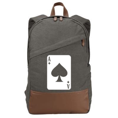 Ace Of Spades Cotton Canvas Backpack