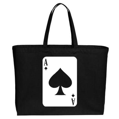 Ace Of Spades Cotton Canvas Jumbo Tote