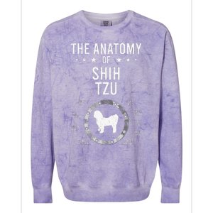 Anatomy of Shih Tzu Dog Lover Colorblast Crewneck Sweatshirt