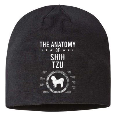 Anatomy of Shih Tzu Dog Lover Sustainable Beanie