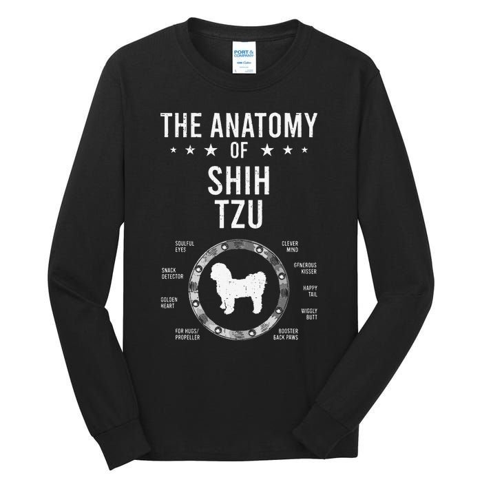 Anatomy of Shih Tzu Dog Lover Tall Long Sleeve T-Shirt