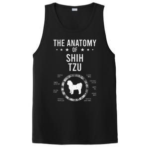 Anatomy of Shih Tzu Dog Lover PosiCharge Competitor Tank