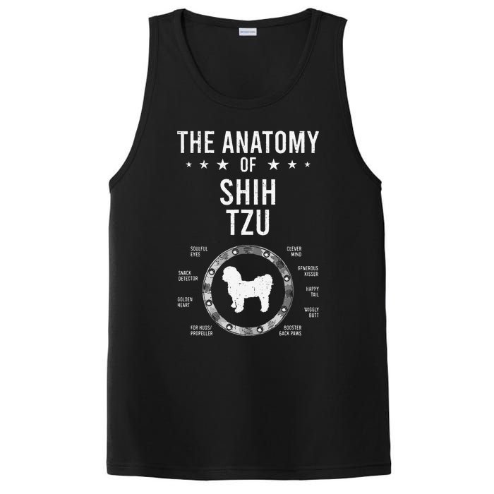 Anatomy of Shih Tzu Dog Lover PosiCharge Competitor Tank