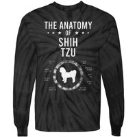 Anatomy of Shih Tzu Dog Lover Tie-Dye Long Sleeve Shirt