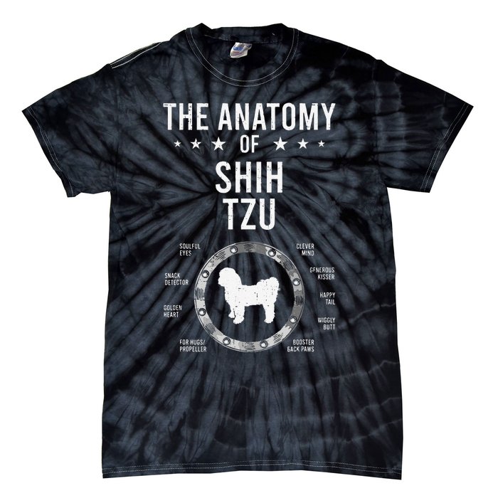 Anatomy of Shih Tzu Dog Lover Tie-Dye T-Shirt