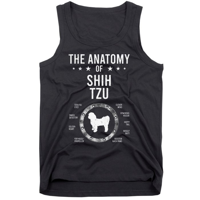 Anatomy of Shih Tzu Dog Lover Tank Top