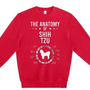 Anatomy of Shih Tzu Dog Lover Premium Crewneck Sweatshirt