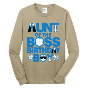 Aunt Of The Boss Birthday Boy Baby Family Party Decorations Tall Long Sleeve T-Shirt