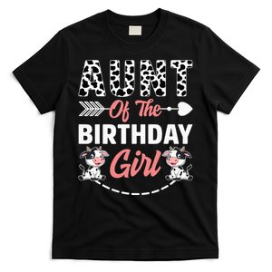 Aunt of The Birthday Aunt 1st Birthday Crew Farm T-Shirt