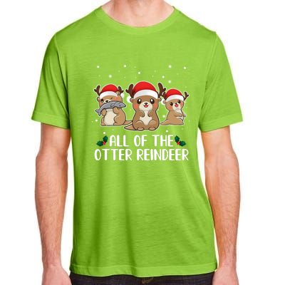 All Of The Otter Reindeer Christmas Adult ChromaSoft Performance T-Shirt