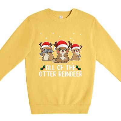 All Of The Otter Reindeer Christmas Premium Crewneck Sweatshirt