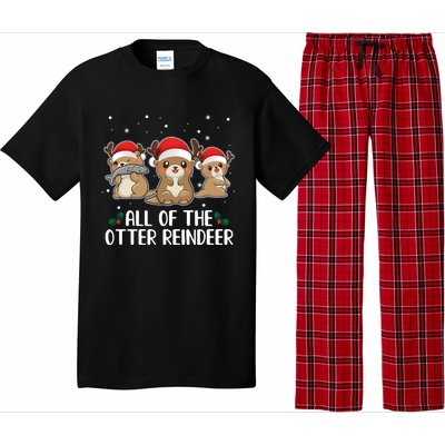 All Of The Otter Reindeer Christmas Pajama Set