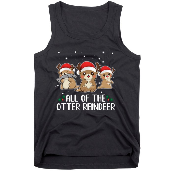 All Of The Otter Reindeer Christmas Tank Top