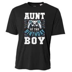 Aunt of the Birthday Matching Video Gamer Birthday Party Cooling Performance Crew T-Shirt